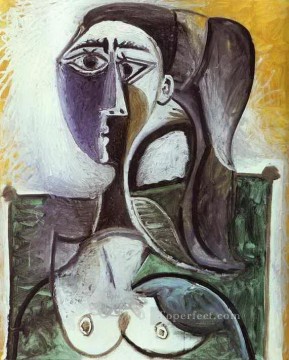 Portrait of a Sitting Woman 1960 Cubist Oil Paintings